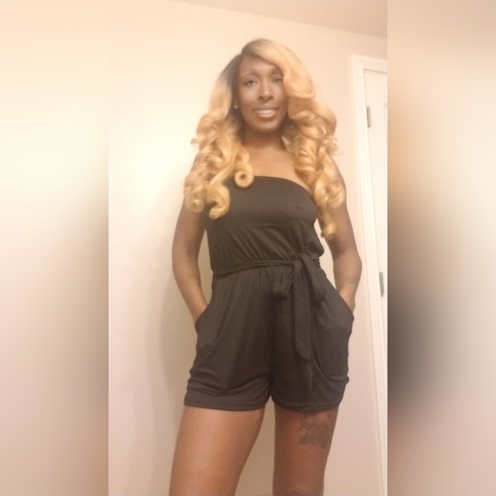 NWT Black Strapless Romper size Small - Picture 5 of 7